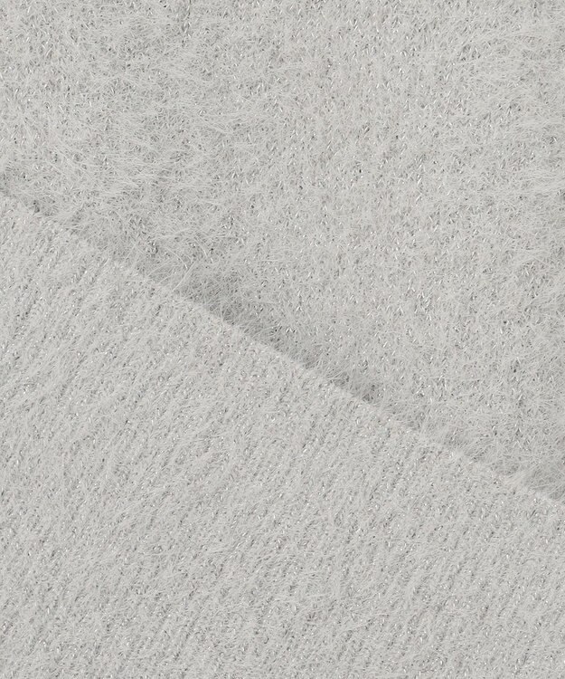 ANY SIS 【洗える】シャギーニット パーカー ライトグレー