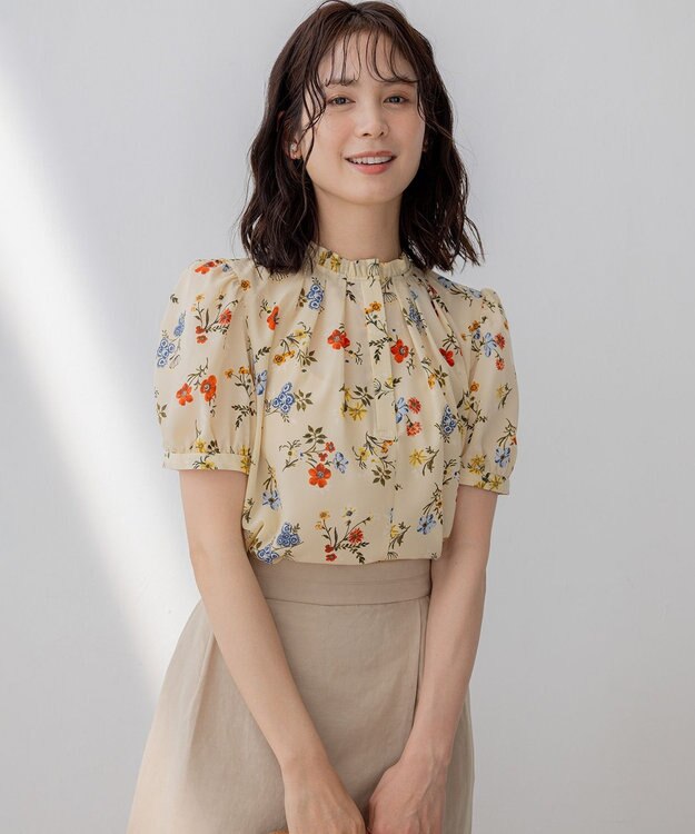 組曲 S フラワープリント ブラウス アイボリー系5