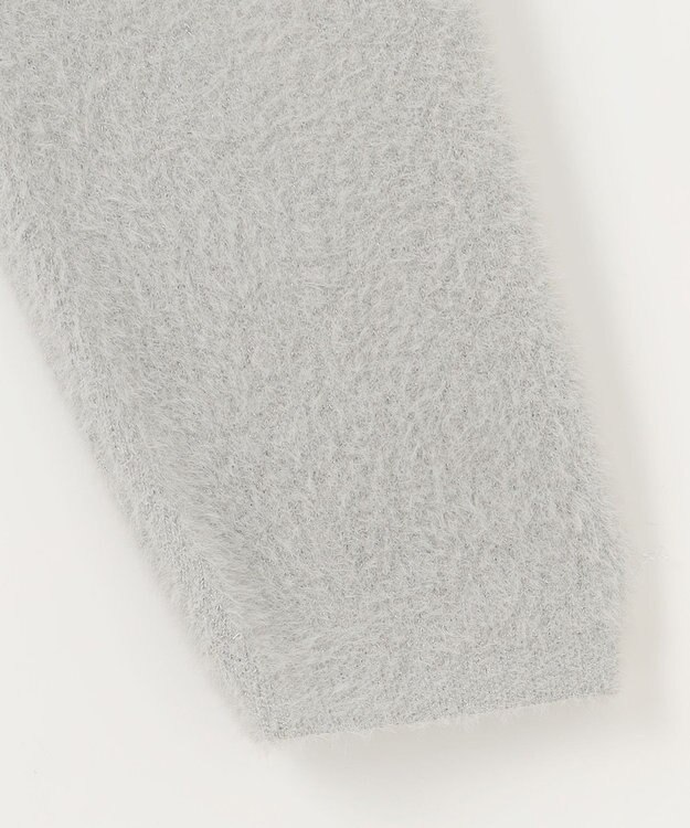 ANY SIS 【洗える】シャギーニット パーカー ライトグレー