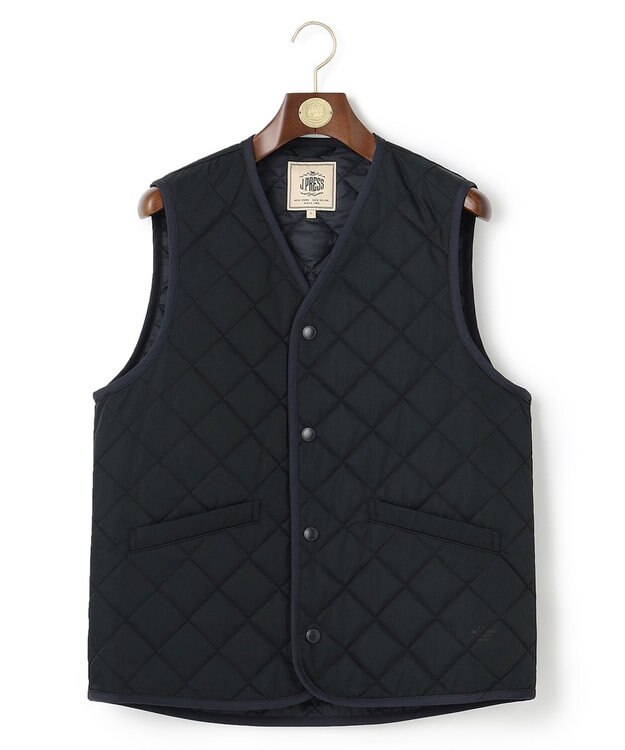 J.PRESS MEN メモリーツイルキルティングベスト ネイビー系