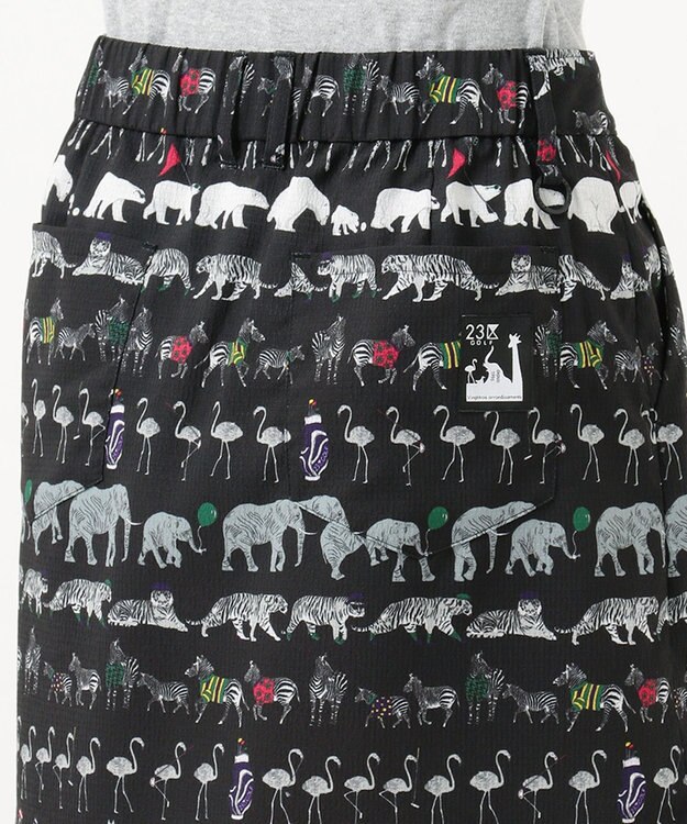 23区GOLF 【WOMEN】【ストレッチ】オリジナルパレード柄 クールメッシュスカート ブラック系5