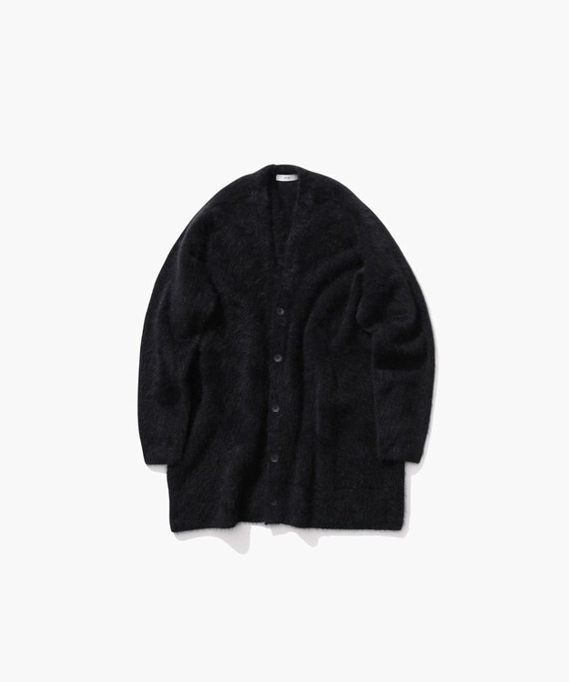 ATON ROYAL FUR CASHMERE | オーバーサイズカーディガン BLACK