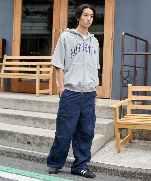 WEGO 【ユニセックス着用ITEM】カレッジロゴジップパーカー（SS） 杢グレー