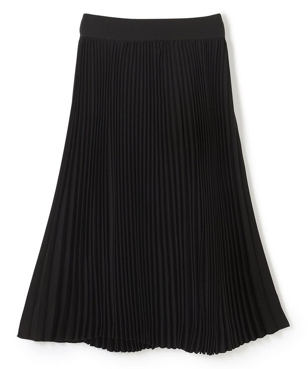 JOSEPH ノーブルサテン　プリーツスカート Black