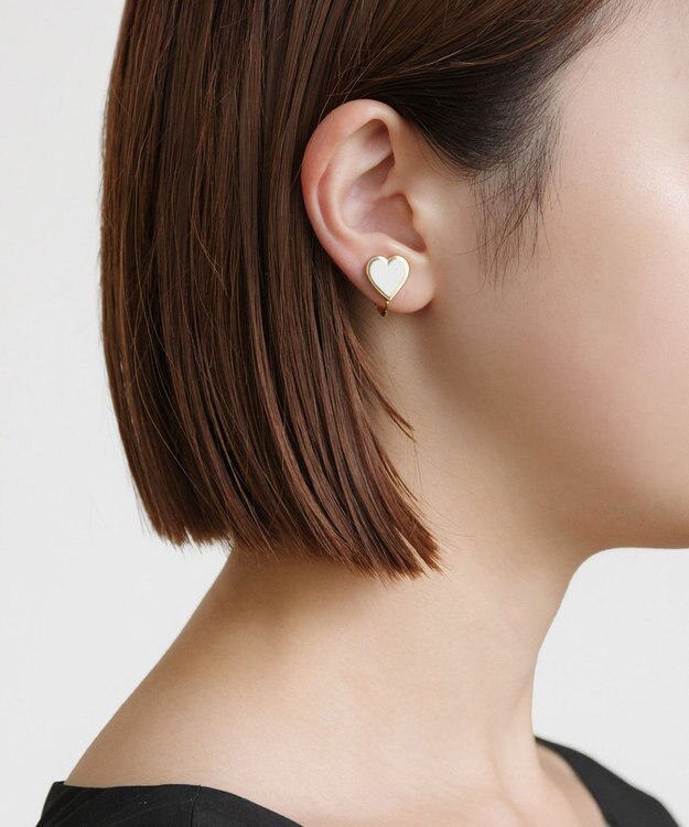 TOCCA WITH HEART EARRINGS イヤリング ホワイト系