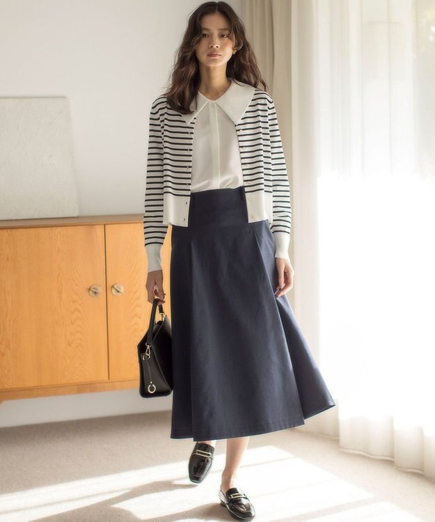 組曲 L チノライク スカート ネイビー系