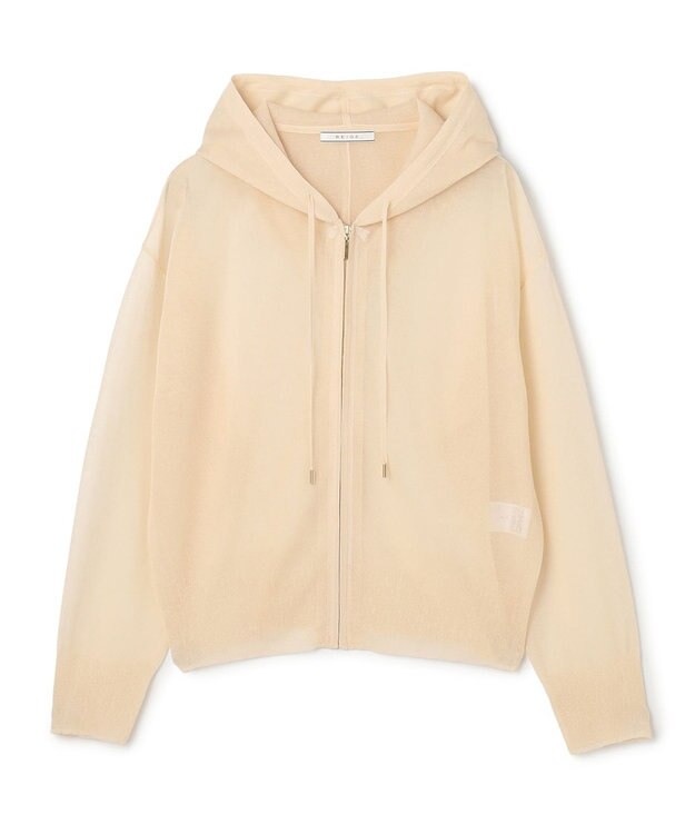 BEIGE， SIDERITE / シアージップフーディーニット Peach