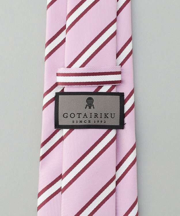 GOTAIRIKU GOTAIRIKU別注【日本製】シルク ネクタイ_ストライプ柄 ライラック系1