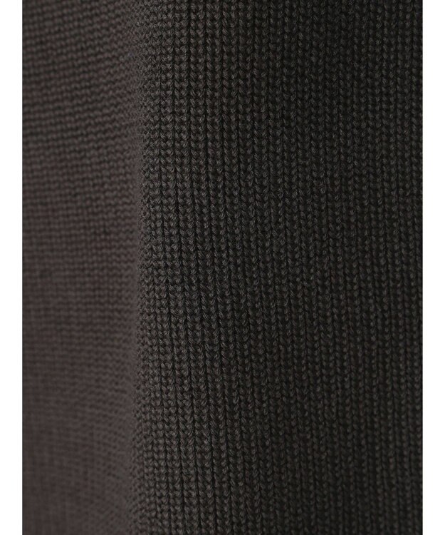 CRAFT STANDARD BOUTIQUE 【2点セット】洗える 60/2 14G片畦Vネックベスト+ロンTEE SET Black