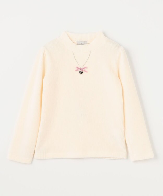 ANY KIDS ハイネック長袖カットソー エクリュ