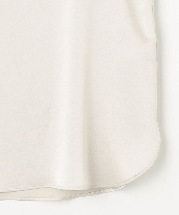 23区 S 【洗える】サテン タンクトップ ライトグレー系