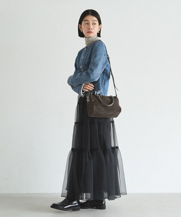 russet スエード2WAYミニボストンバッグ(CE-1570-WEB) Gray