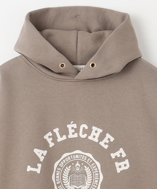 ANY 【洗濯機可能/サスティナブル】ロゴ裏起毛パーカー モカ