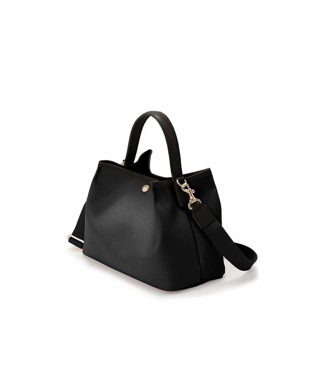 TOPKAPI 【Breath TOPKAPI】SCOTCH GRAIN スコッチグレイン ワンハンドル ショルダー付き ハンドバッグ ブラック