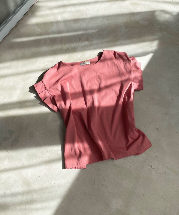 Feroux 【UVケア】タックスリーブ Tシャツ ピンク系