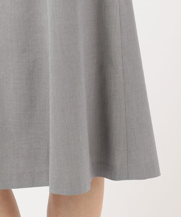 J.PRESS LADIES 【シワになりにくい】コットンフィッティーシャーク スカート ライトグレー系