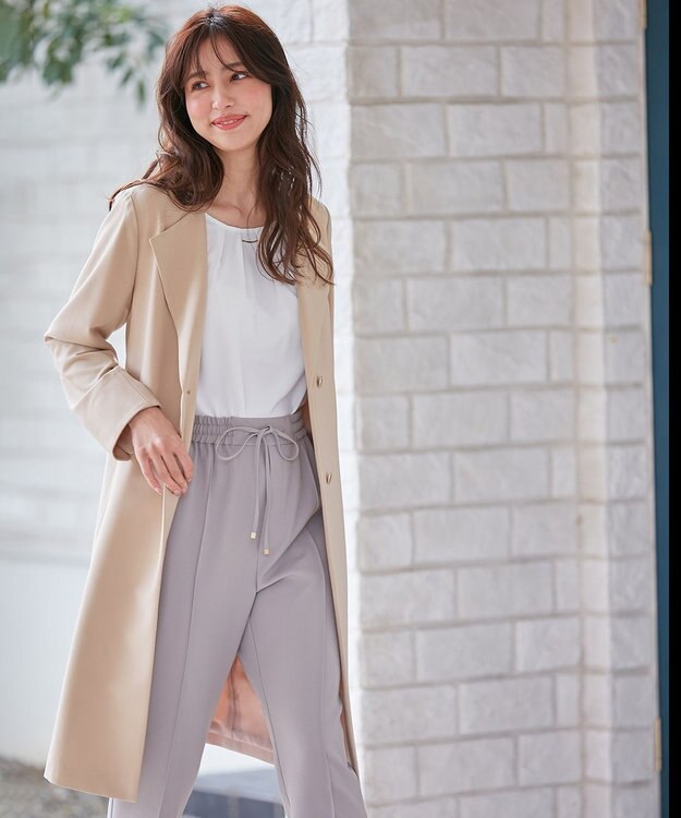 ANY SIS S 【洗える】ラッフルフレアジョーゼット ブラウス オフホワイト