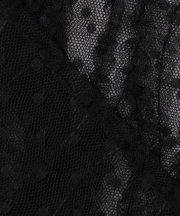 組曲 【前後着用可】チュールフリル ブラウス ブラック系