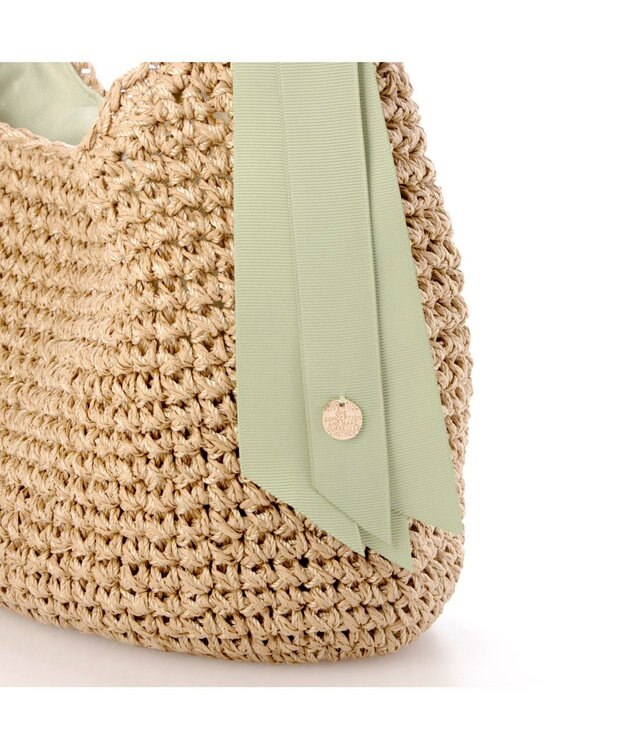 UNBILLION カシュカシュ cachecache / 下がりグログランクロッシェ2wayミニトート グリーン