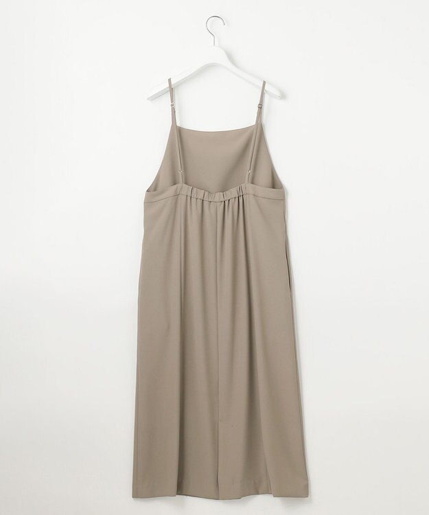 J.PRESS LADIES S 【洗える・UVカット・接触冷感】ストレッチバックサテン キャミワンピース モカ系