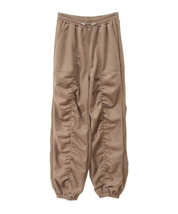 Green Parks ・ＳＵＧＡＲ　ＳＰＯＯＮ　スエード調ギャザーカーコ Beige