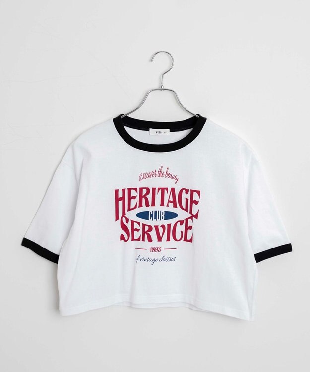 WEGO リンガーグラフィックショートT ホワイト