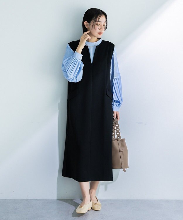 Green Parks 　ダンボールスキッパージャンパースカート Black