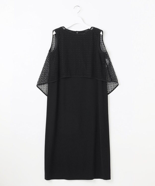 23区 【APPLAUDIR】クリスタルフラワーコンビ ドレス ブラック系