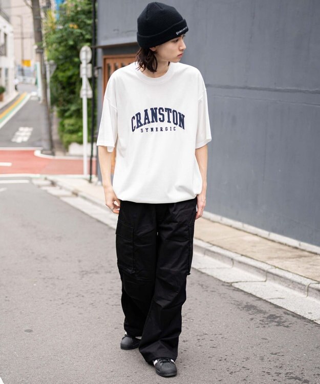 WEGO 【接触冷感/ユニセックス着用ITEM】カレッジロゴグラフィックT（SS） ホワイト