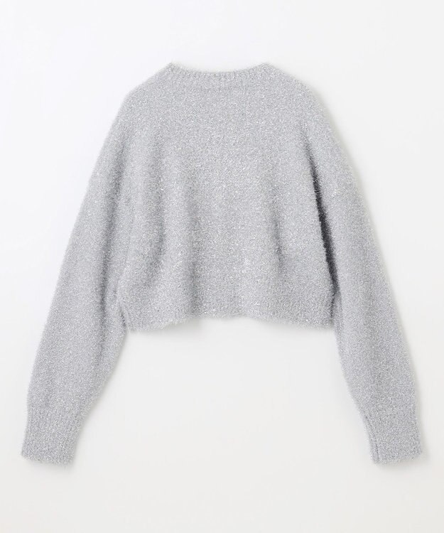 NAVE 【Nave・洗える】ラメニット カーディガン シルバー系