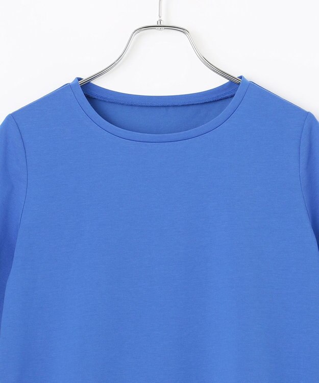 #Newans 【撥水・吸水速乾】コンビネーションペプラムチュニックカットソー ブルー系