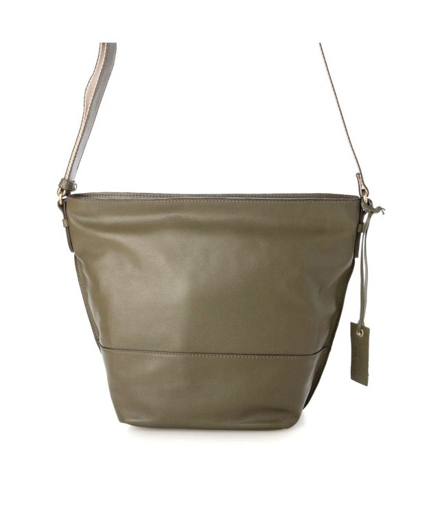 UNBILLION アトランタ ATLANTA / やぎ革軽量バケツ型ショルダー カーキ