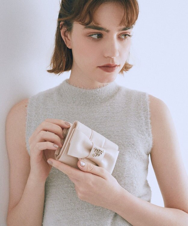 Maison de FLEUR ベルトリボンミニウォレット Pink