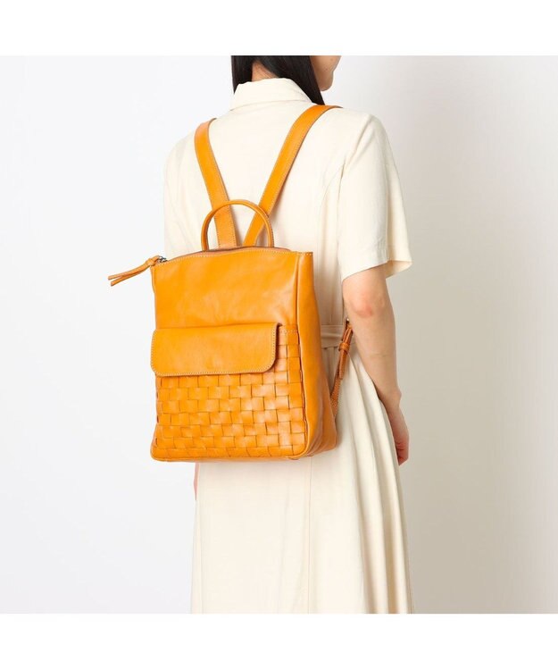 UNBILLION ピークスピーク PEAKS PEAK / 牛革レザーメッシュA4リュック キャメル