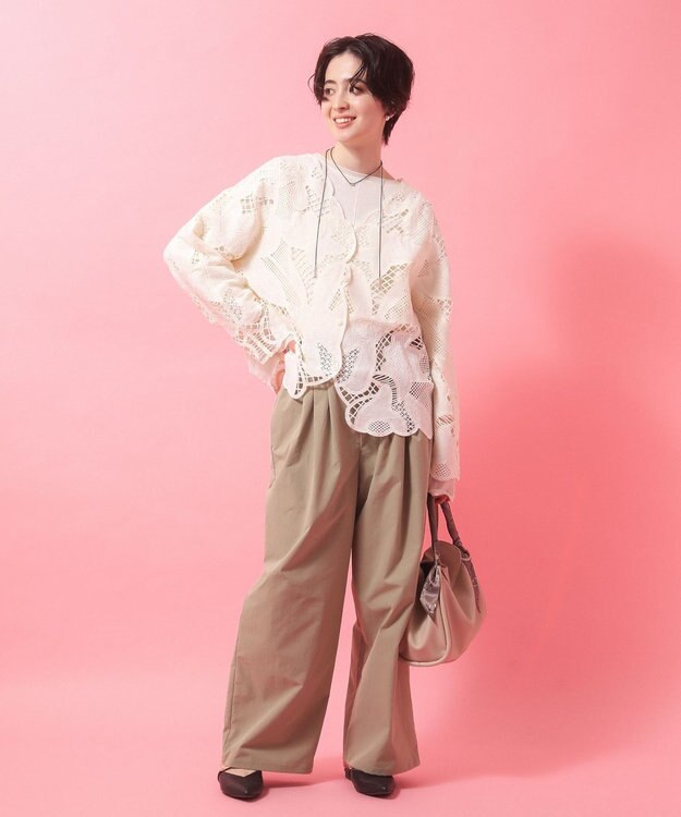 Green Parks レースカーディガン Ivory