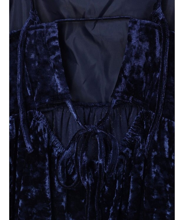 Green Parks ・ＥＬＥＮＣＡＲＥ　ＤＵＥクラッシュベロアキャミチュニック Blue