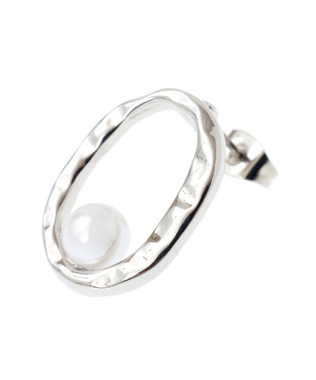 AMERICAN HOLIC オーバルパールピアス Silver