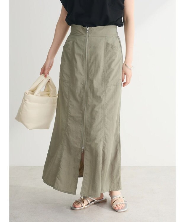 Green Parks ・ＥＬＥＮＣＡＲＥ　ＤＵＥ　Ｗ－ＺＩＰ　マーメイドスカート Light Khaki