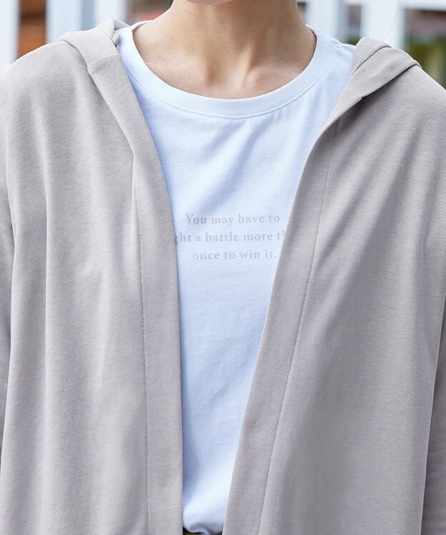 Tiaclasse 【小倉優子さん着用・UVケア・接触冷感】“やみつき”カットソーパーカーカーデ グレー