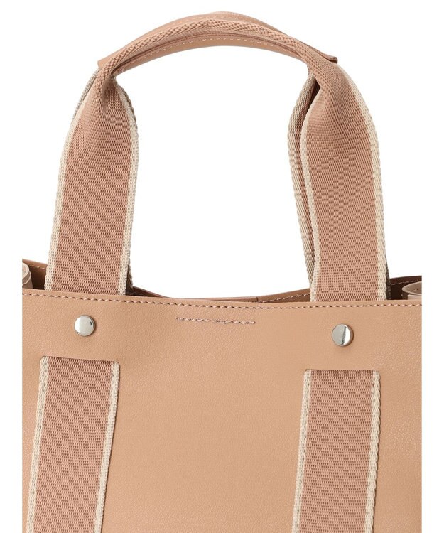 Green Parks ・Ｃｕーｓｈｕｔ　テープハンドルスクエアトート Pink