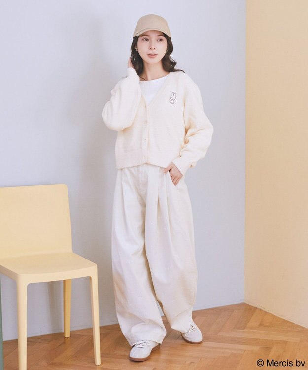 earth music&ecology 【予約】miffy/earth モコモコカーディガン クリーム