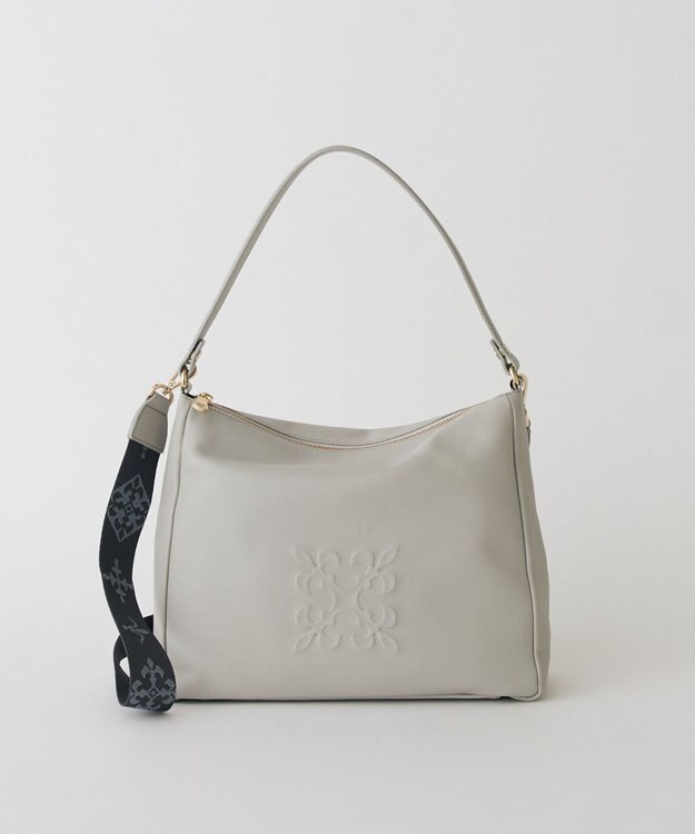 russet エンボスモノグラム2WAYショルダーバッグ(CE-1692) L.Gray