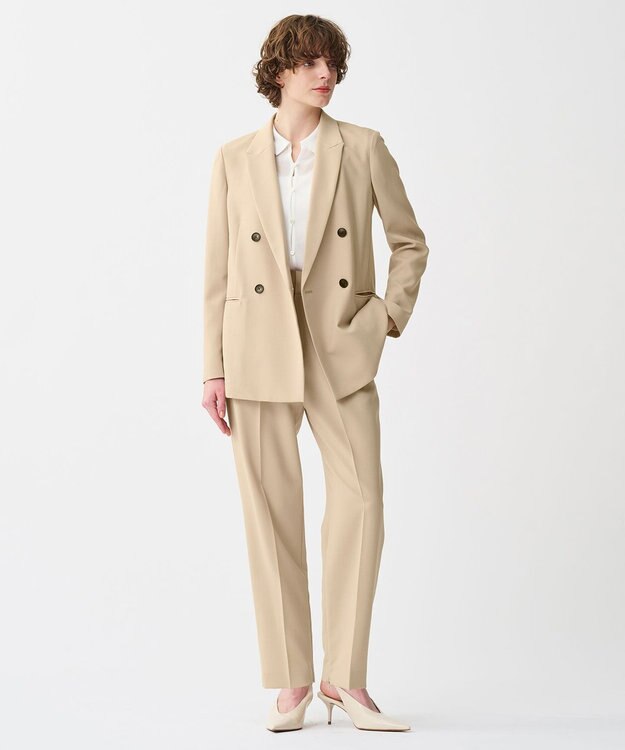 uncrave 【UVカット・接触冷感・洗濯機洗い可】ウォッシャブルドライサップ テーパードパンツ ベージュ