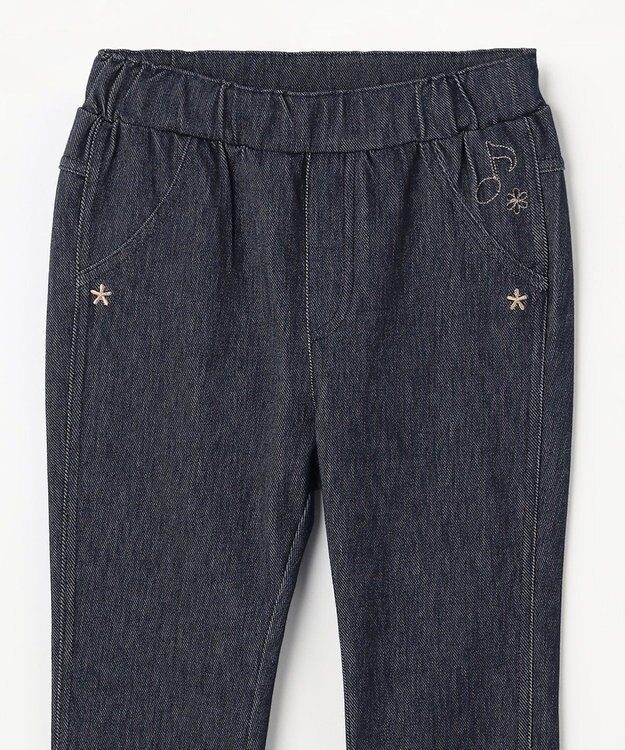 組曲 KIDS 【110-140㎝】シンフォニー デニムニットパンツ ネイビー