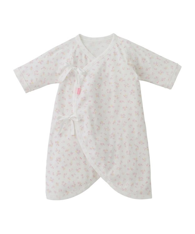 MIKI HOUSE HOT BISCUITS 【50-60cm】 フライス コンビ肌着 プリント柄