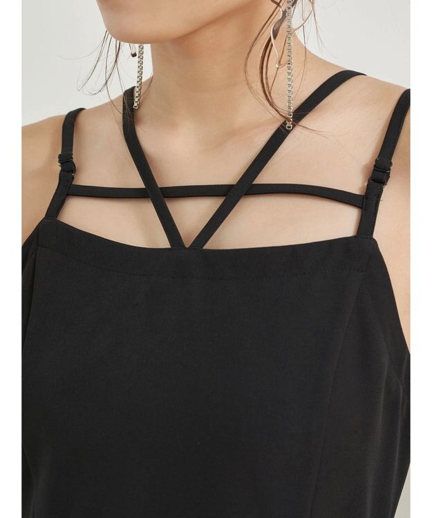 earth music&ecology ＳＥＴ２点シアーボレロ＋キャミワンピース Black