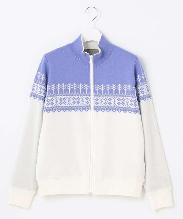 23区GOLF 【WOMEN】【リバーシブル】ノルディック柄　リバーシブル ブルゾン アイボリー系