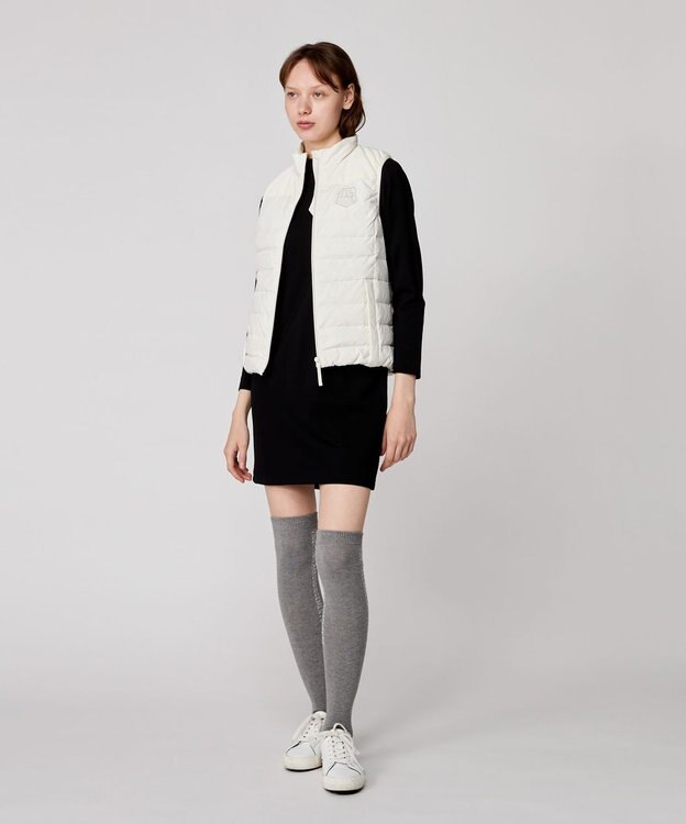 23区GOLF 一枚でスタイリングが完結！【WOMEN】【WEB限定】モックネック ワンピース 体型カバー ブラック系