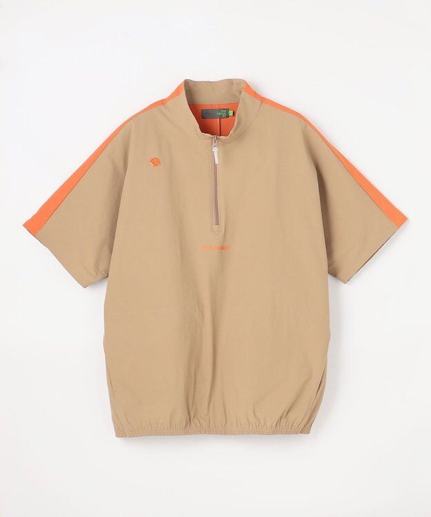 PW CIRCULUS 【MEN】パッカブルハーフジップ ゴルフ ベージュ系