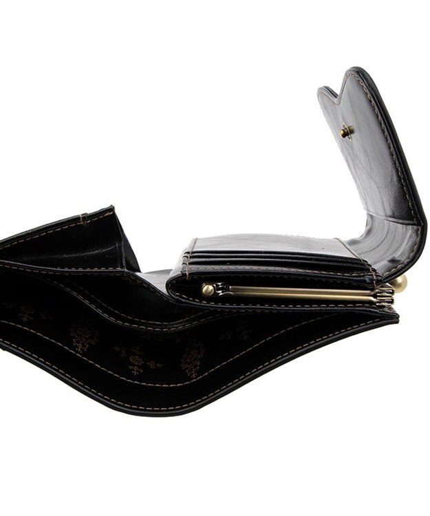 ANNA SUI リーブル 口金二つ折り財布 クロ